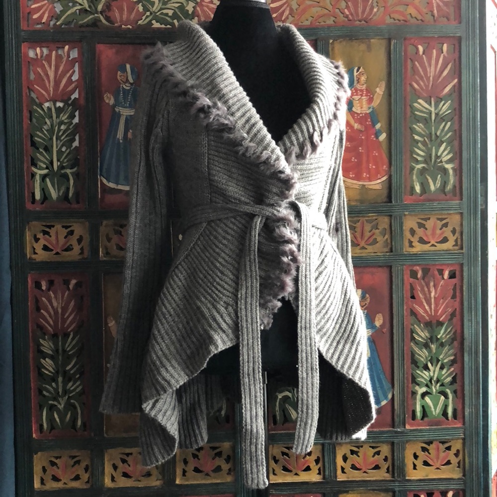 Anthropologie The Cue by Cher Qu Gray Sweater